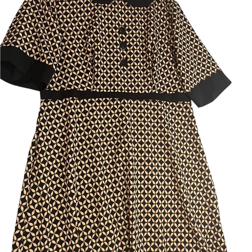 Shein curves midi Dress faux Button Cottage core short sleeves plus 2X relaxed - Picture 4 of 4